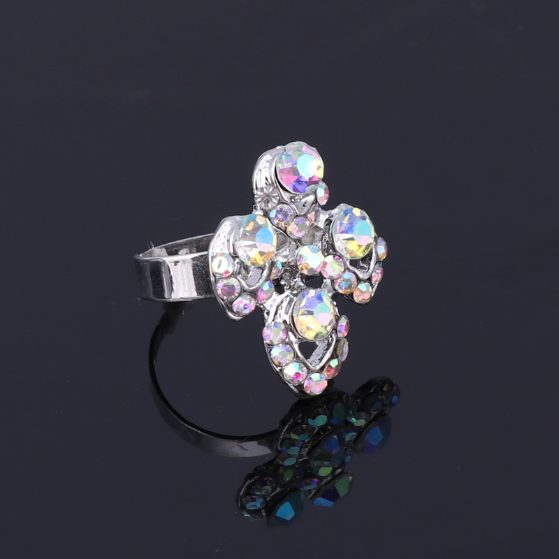 AB Farbe Kristall Braut Schmuck Sets Dubai Gold Farbe Mode Hochzeit Schmuck Halskette Armband Ohrringe Ring Sets_voghion.com