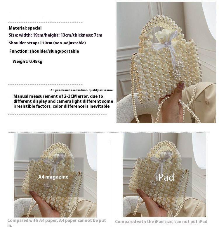 Little Fairy Bag New 2024 European And American Fashion Beaded Weaving Handbag Ladies' Crossbody Bag Shoulder Bag_voghion.com