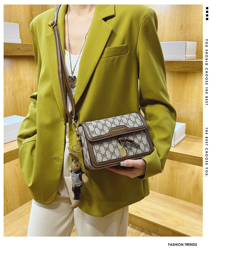 Borsa da donna a tracolla versatile di alta qualità autunno/inverno 2024 nuova moda a tracolla piccola quadrata alla moda Instagram_voghion.com