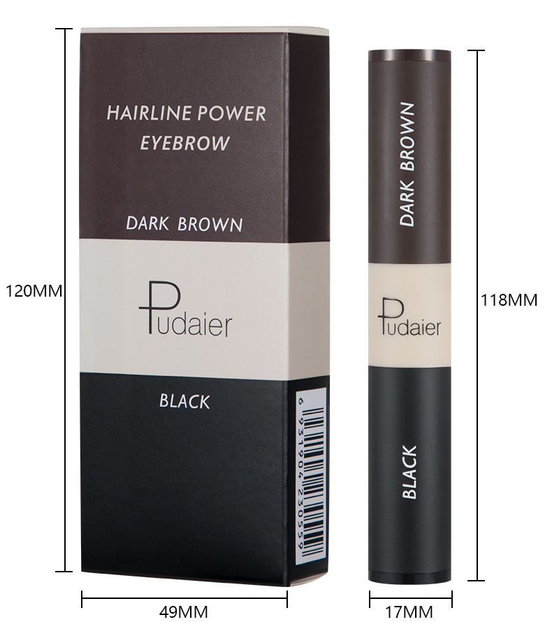Double Ended Eyebrow Powder, Non Smudging, Three-dimensional Eyebrow Dye Contouring Hairline Shadow Powder_voghion.com