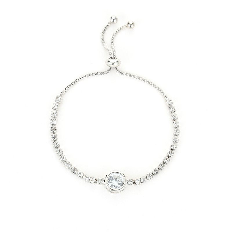 Mode Rose Gold Runde Zirkon Vielseitig High-end-frauen der Legierung Intarsien Diamant Damen Armband Armreif Schmuck_voghion.com