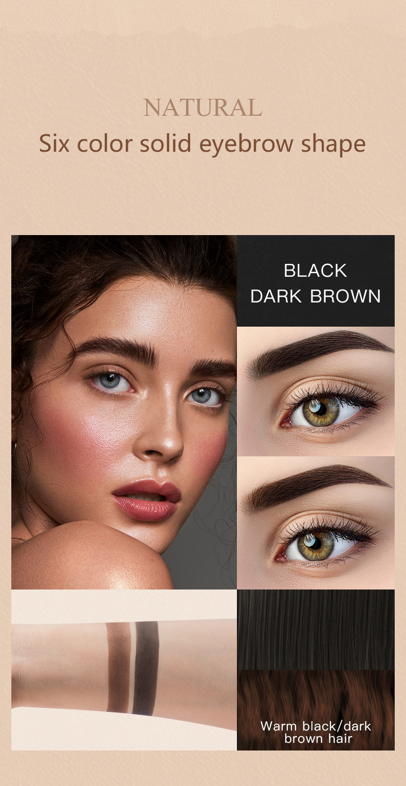 Double Ended Eyebrow Powder, Non Smudging, Three-dimensional Eyebrow Dye Contouring Hairline Shadow Powder_voghion.com