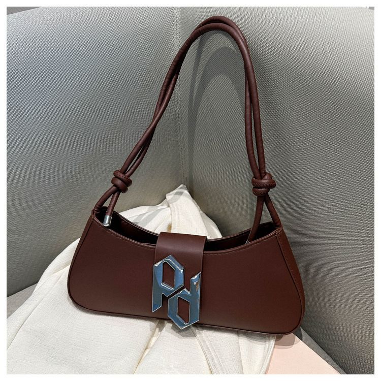 Simple fashion casual shoulder bag niche casual underarm bag 2023 Summer new Korean fashion small square bag_voghion.com