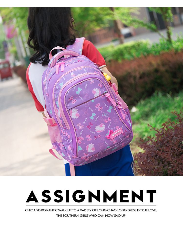 Dreiteiliges Set mit modisch bedrucktem Rucksack für Schüler, süßer Rucksack mit großem Fassungsvermögen_voghion.com