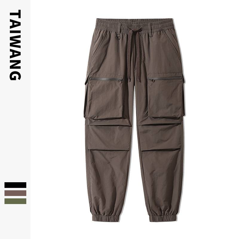 Herrenbekleidung Wasserdichte Freizeithose Lockere Multi-Tasche All-Match-Hose mit Bündchen_voghion.com