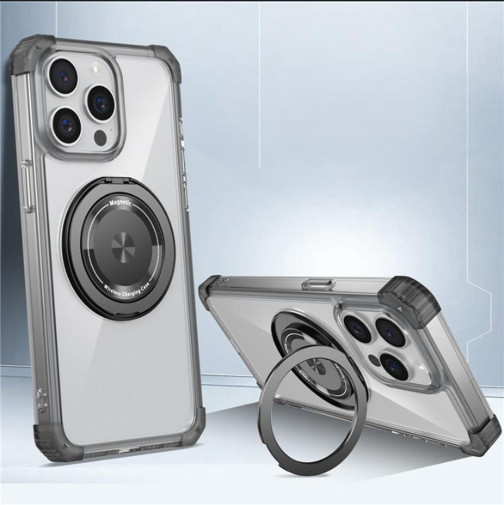 Phone Case Gold Shield Magnetic Car Phone Case Rotating Bracket Protective Cover_voghion.com
