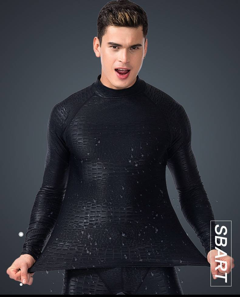 Diving Suit, Long-sleeved Swimsuit, Sun-protective Jellyfish Suit, Two-piece Men's Snorkeling And Surfing Suit, Quick-drying Top_voghion.com