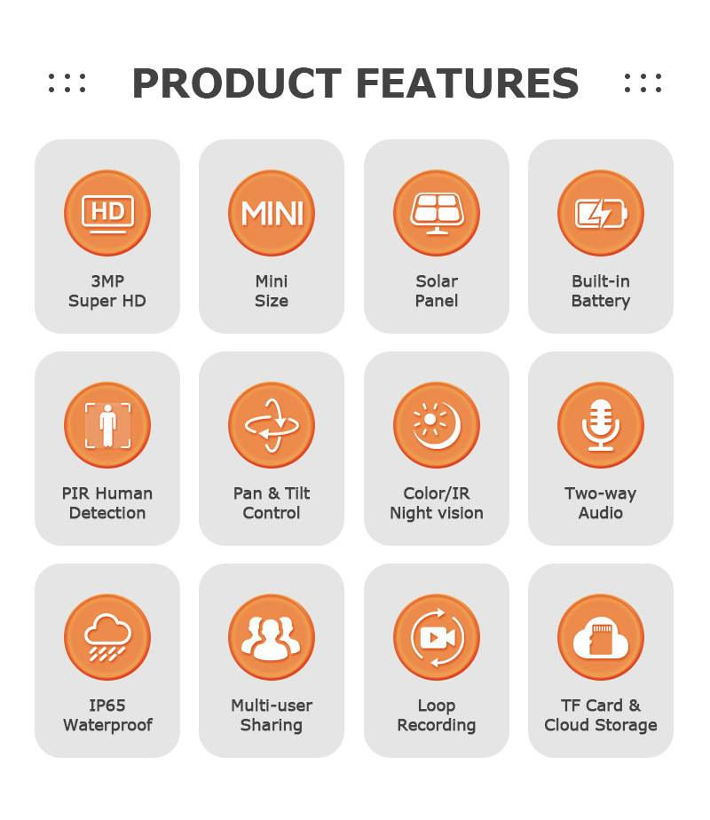 4G Solar Surveillance Camera House Camera Full Color Night Vision HD Low Power PTZ Guarantee Housing Property Against Thieves Family Live View_voghion.com