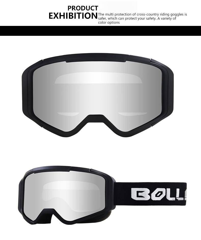 Motorbrillen voor volwassenen – UV-bescherming, anticondens, verwisselbare lenzen – Offroad, motorcross, ATV-rijden – Lichtgewicht en duurzaam PC-frame_voghion.com