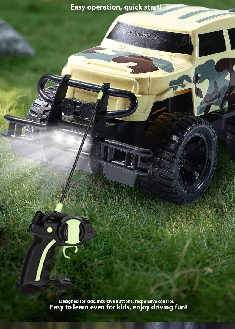 Jeep tout-terrain télécommandée 4x4 – Voiture télécommandée rechargeable avec phares à LED, drift et escalade pour enfants (jaune/blanc/bleu/rouge/camouflage)_voghion.com