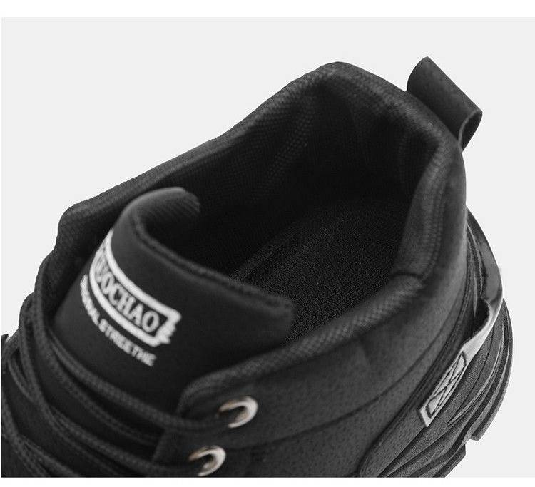 Men's Work Boots Slip-Resistant Comfortable Round Toe Casual Hiking Shoes With Rubber Sole For Outdoor Construction Non Slip Wear Resistant_voghion.com