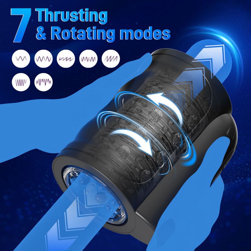 Through The Submarine Aircraft Cup Male Rotating Telescopic Masturbator Cup Electric Mold Sex Toys_voghion.com