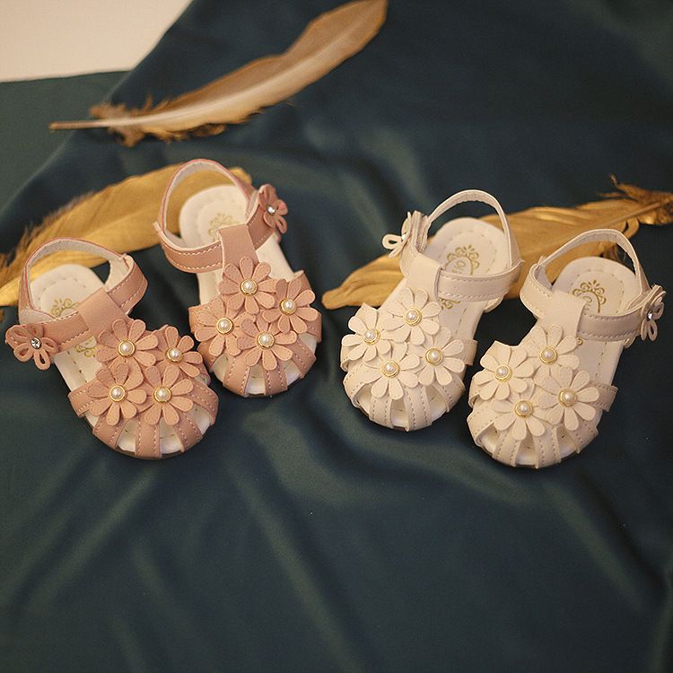 Kinderschuhe Sommer Baby Mädchen atmungsaktive Sandalen rutschfeste weiche Unterseite geschlossene Zehe Mädchen Prinzessin Schuhe Baby Kleinkind Kleinkind Schuhe_voghion.com