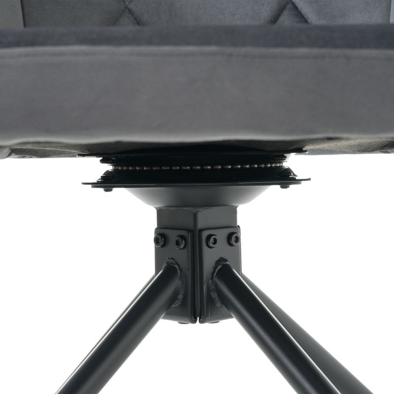 6er Set Drehbare Esszimmerstühle Mit Rautenmuster, Samt Anthrazit_voghion.com