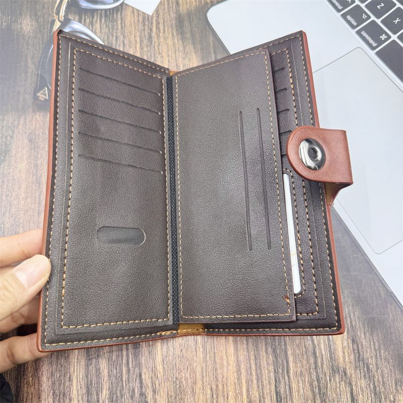 Herren Geldbörse Lang Herren Portemonnaie Multi Card Organizer Kartentasche Anzugtasche Lang West Clip Clutch Bag_voghion.com