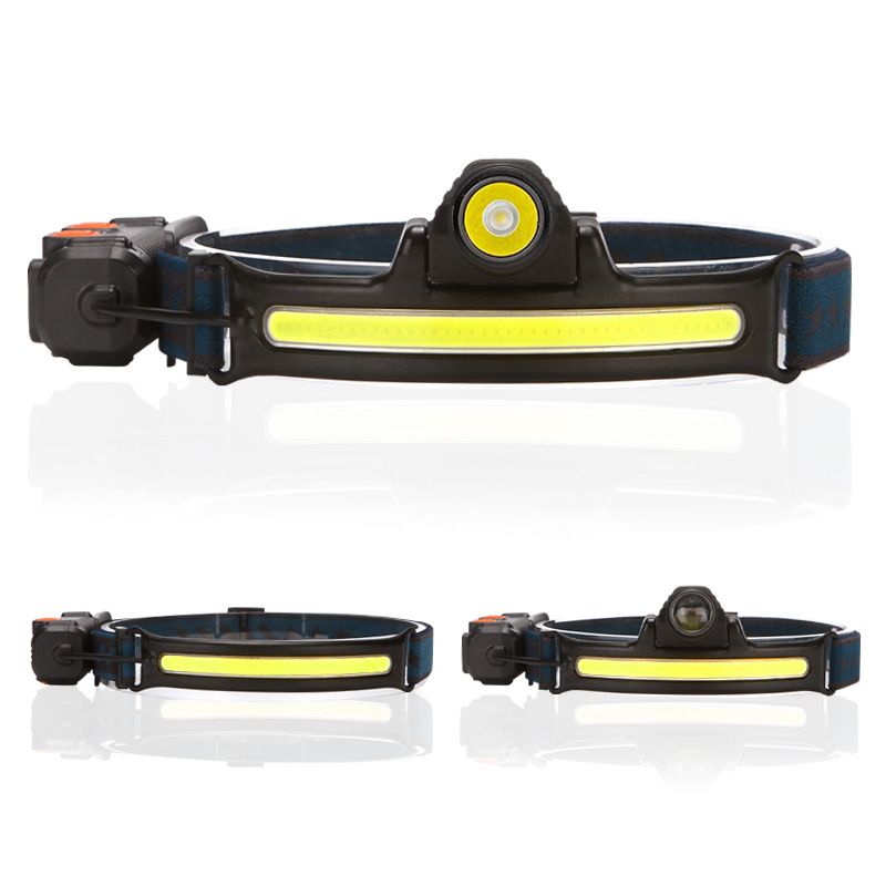 Cross-Border LED Outdoor Night Fishing Camping Waterproof COB Hand Wave Sensor Rechargeable Strong Light Headlamp_voghion.com