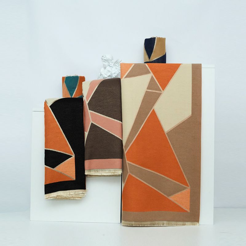 Office windproof and warm shawl, women's outerwear with imitation cashmere scarf, air-conditioned room cloak,_voghion.com