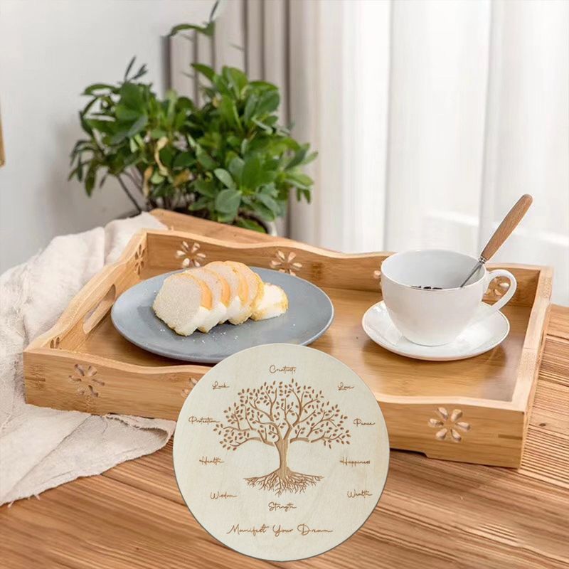 Basswood Grinding Round Coaster Lace Hollow Carved Home Dining Table Mat Kitchen Insulation Mat Decorative Wooden Ornaments_voghion.com