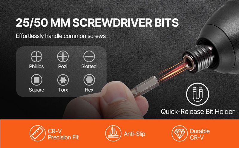 VEVOR Drill Bit Set 101PCS Screwdriver Bit Set With Carrying Case Multi-purpose_voghion.com