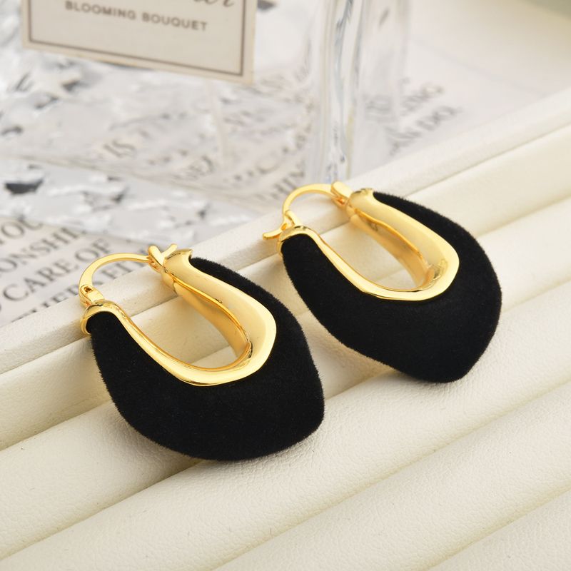 Herbst Winter Neue Mode Ancora Rot Samt Ohr Clips Licht High-end Elegante Ohrringe Schmuck_voghion.com