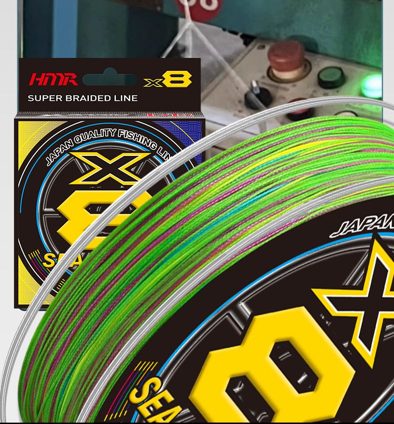 Lenza da lancio lunga per la pesca in mare, intrecciata in PE a 8 fili, resistente all'abrasione, 100_voghion.com