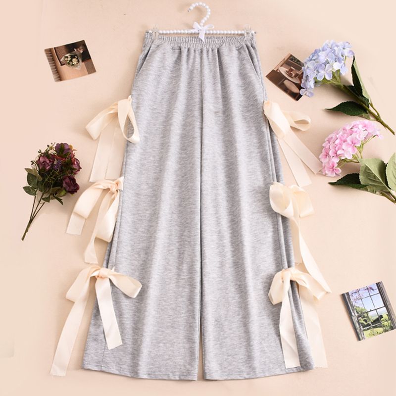 Streetwear-Jogginghose für Damen – Herbst-Jogginghose mit hoher Taille und lockerer Passform, Taschen im Farbblockdesign, dehnbarem elastischem Bund und 3D-Grafikdetail_voghion.com