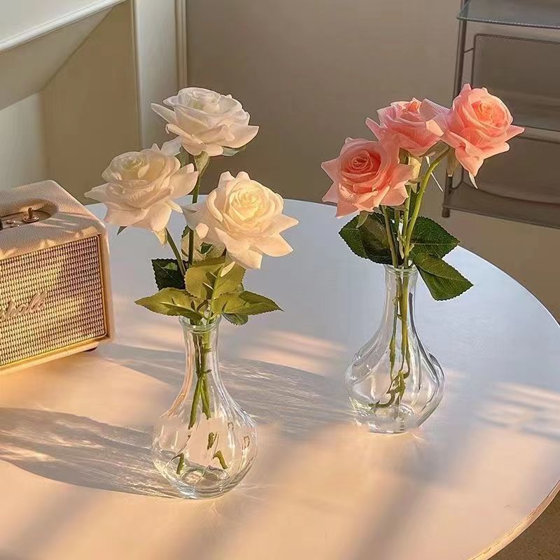【Vendita a caldo di 30 giorni di 11000 pezzi】 Vaso in vetro trasparente moderno di piccolo calibro dello stesso stile di IKEA, soggiorno, sala da pranzo,_voghion.com