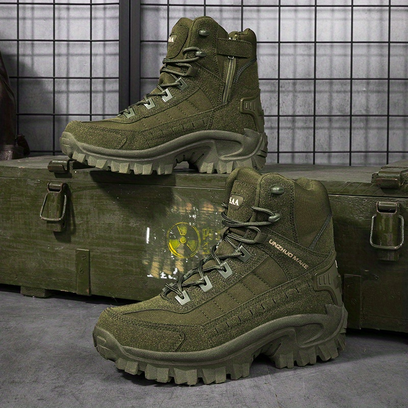 Stivali tattici militari resistenti e antiscivolo per escursioni e trekking all'aperto_voghion.com