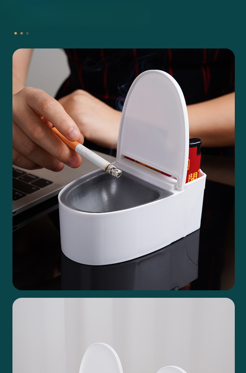 Kreatív fali fürdőszobai hamutartó, otthonra személyre szabott trend, nappali, fürdőszoba, fedeles WC, magas hamutartó_voghion.com