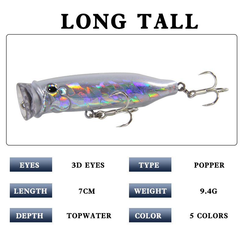 New Wave Climbing Lure Bait 7cm/9.4g Floating Water Simulation Fish Bait Hard Bait Bait Sea Fishing Freshwater Fishing Gear Products_voghion.com