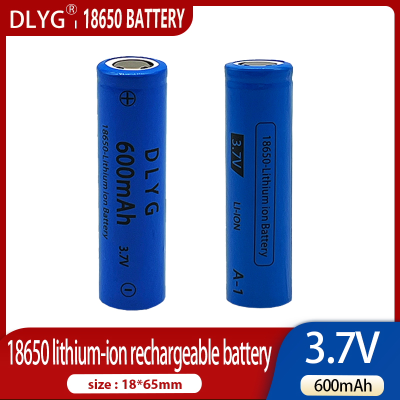 3.7V 18650 oplaadbare lithiumbatterij, originele zaklampbatterij, 600mAh, 100% gloednieuw_voghion.com