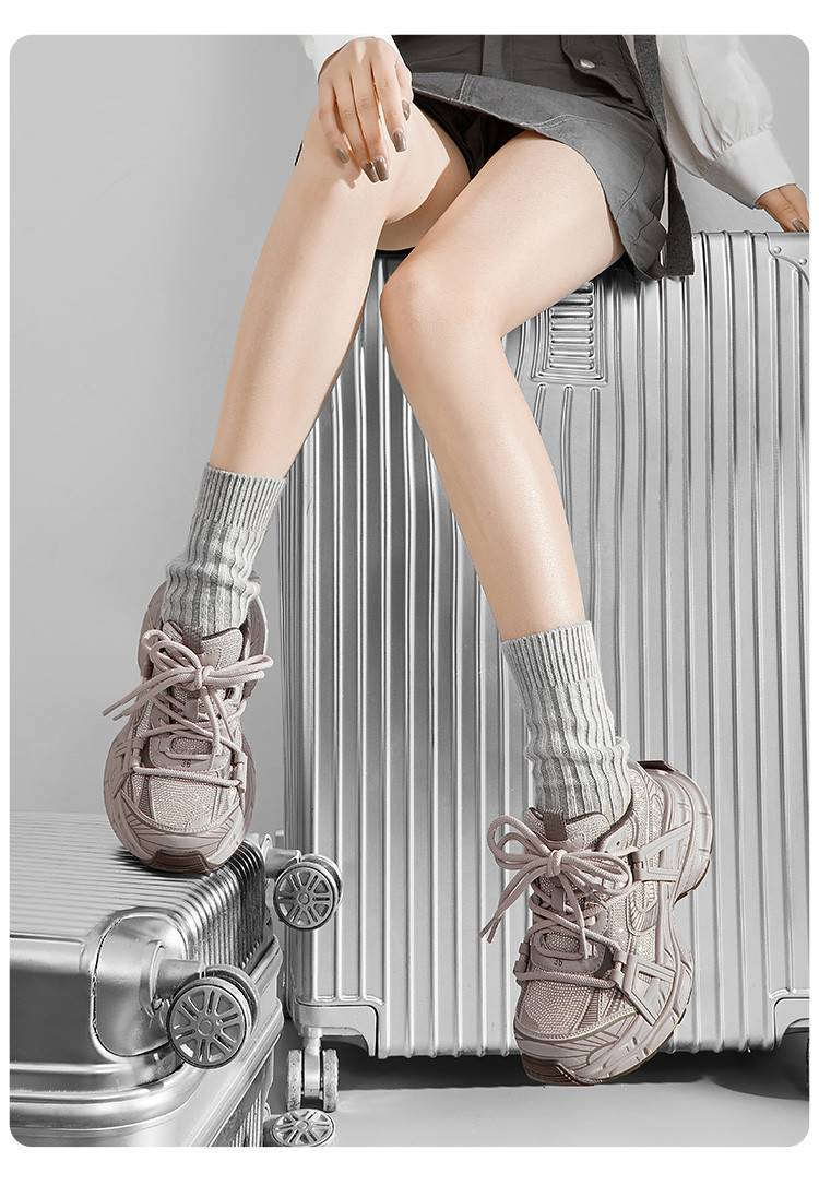 cameido Women's 2025 Spring Rhinestone Dad Shoes, Versatile Platform Thick - Soled Casual Athletic Shoes For Petite Women_voghion.com
