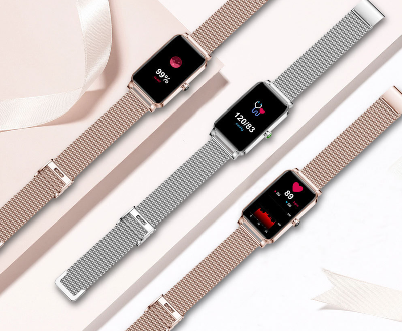 Smartwatch voor dames Hartslag Bloeddruk Fysiologische menstruatieherinnering Multi-modus wijzerplaat Kan worden vervangen Smartwatch_voghion.com