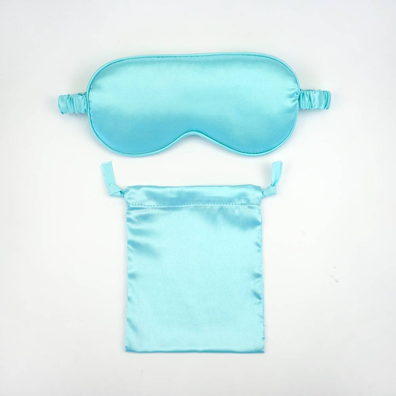 Silk-Like Sleep Mask & Drawstring Bag Set - Wedding Favors Gift (Double-Sided Breathable Luxury Travel Essentials)_voghion.com