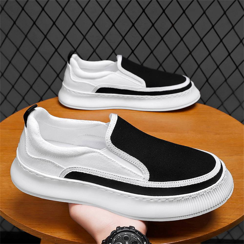 P7 Men's Shoes Summer Breathable 2025 New Canvas Shoes Men's Trendy Versatile Thick Soled Shoes Slip-On Casual Trendy Shoes 39-44_voghion.com
