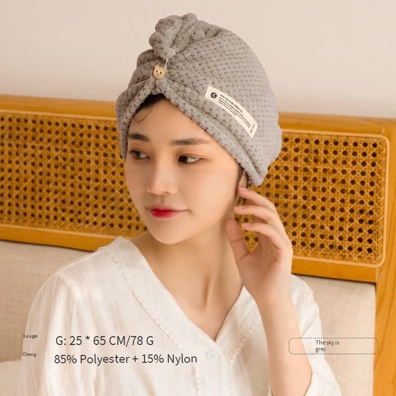 Sanli Ananaspatroon Koraal Fleece Haarhanddoek Wrap - Ultra Absorberende Badhanddoek Cap Voor Vrouwen & Volwassenen, Zacht & Snel Droogt_voghion.com