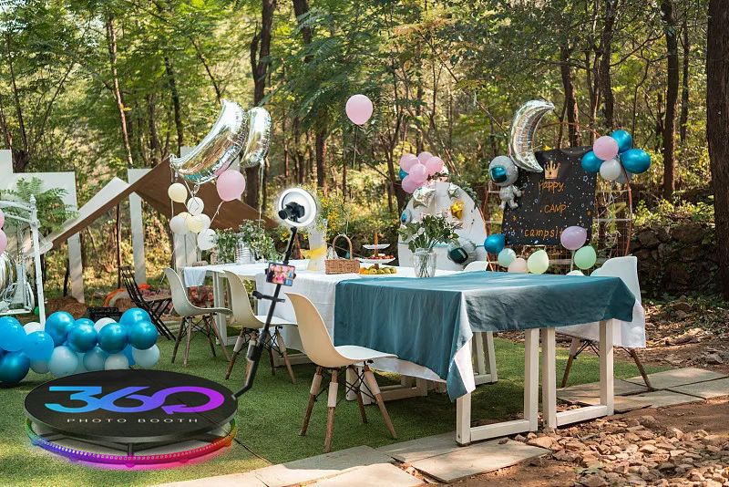 360 Photo Booth Machine With Flight Case,Software,Custom Logo,etc Suit,360 Camera Booth Captures Wonderful Moments Via Remote Control Or APP(45.2 In)_voghion.com