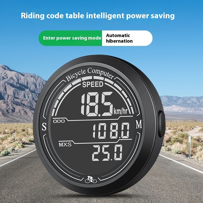 Ordinateur de vélo de montagne étanche avec éclairage nocturne et grand écran, équipement de cyclisme de haute précision, longue durée de vie de la batterie_voghion.com