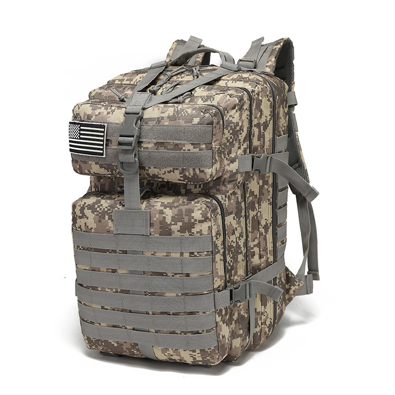 Outdoor Mountaineering Camouflage Tactical Cycling Backpack, Hiking Equipment, Camping Mesh Bag, New 3P Backpack_voghion.com