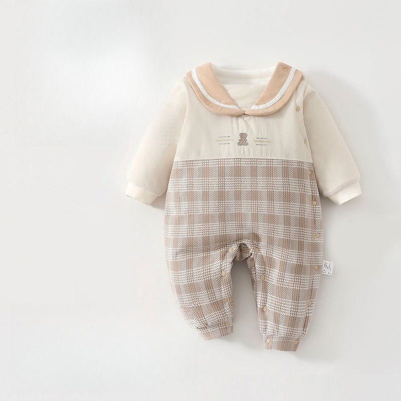 Babykleidung mit kleinem Blumenmuster, Neugeborenen-Body aus 120 g Baumwolle, Baby-Kletterkleidung, Baby-Mönchskleidung, Ha-Kleidung_voghion.com