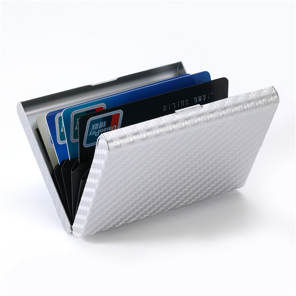 Bycobecy Custom Carbon Fiber Card Holder Metal Plastic NFC Wallet Passport Holder Document Organizer RFID Slim Wallets_voghion.com