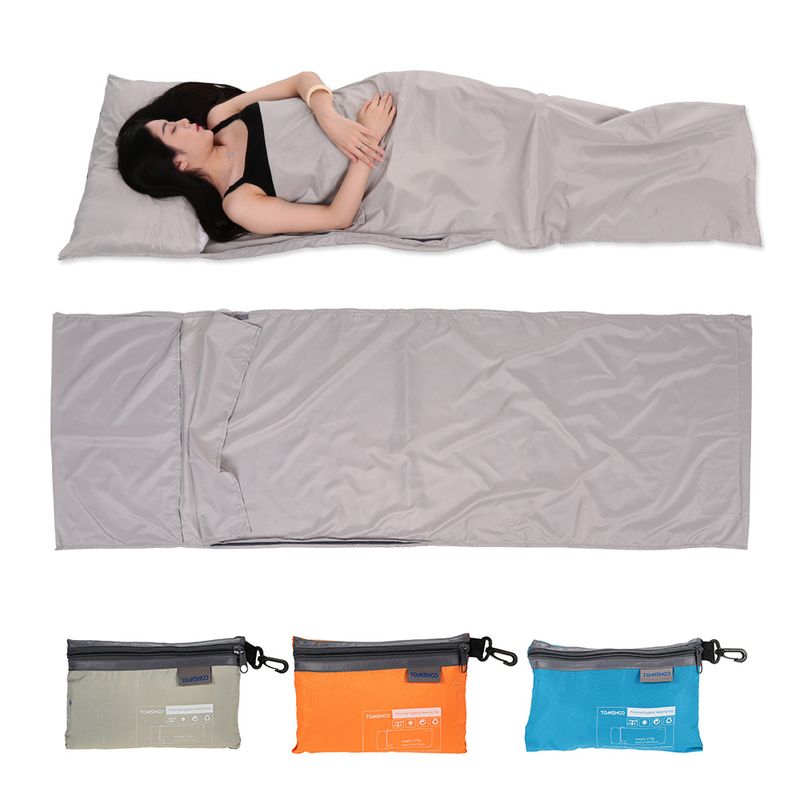 TOMSHOO 70*210CM Portable Sleeping Bag Outdoor Travel Camping Hiking Polyester Pongee Healthy Sleeping Bag Liner With Pi_voghion.com