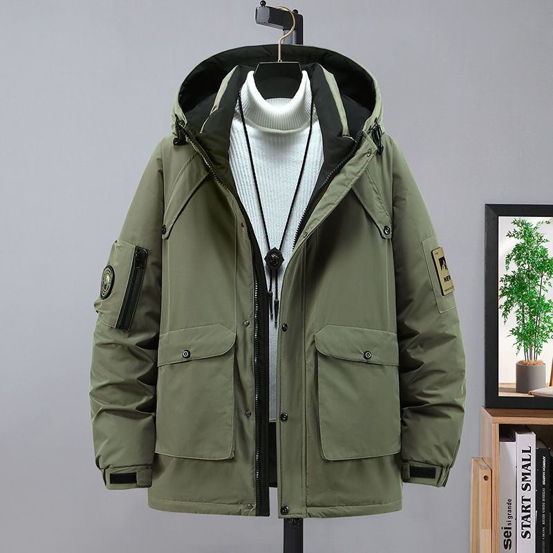 175 kg abnehmende extra große Daunenjacke, neuer Baumwollmantel in Übergröße für übergewichtige Männer, mittellange, verdickte Oberbekleidung_voghion.com