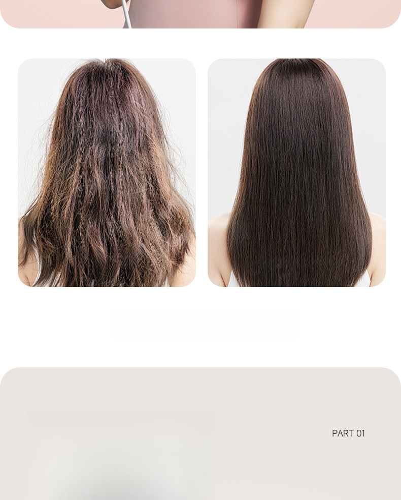 Piastra per capelli elettrica Xiaohuaxian a temperatura costante con ioni negativi, display digitale intelligente, doppia funzione magica_voghion.com
