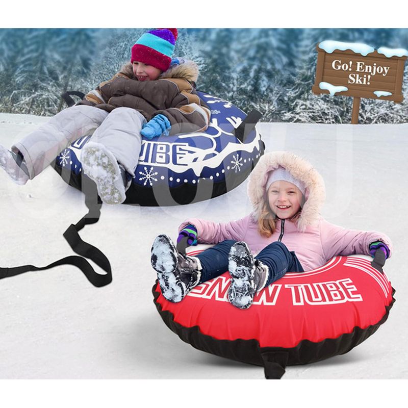 Li Cheng Inflatable Fabric Ski Ring Blue Snowflake Thickened PVC Snow Toy Outdoor Snowboard Slide_voghion.com