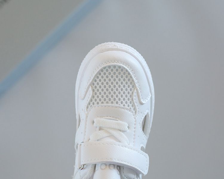 Kanner kleng wäiss Schong Summer Sportschuhe Jongen Atmungsaktiv Mesh Schong ausgehielt Meedercher Casual Board Schong Weich Sohlen Puppelchersschong_voghion.com