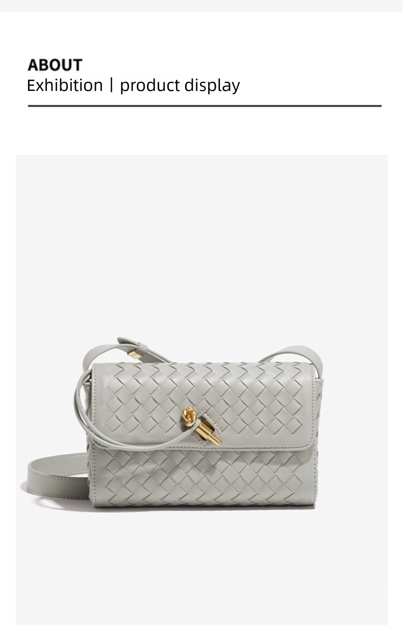 Borsa da sera corta a tracolla singola, di lusso, di design, intrecciata, per donna, di alta qualità, versatile, con patta e chiusura a nicchia, piccola, quadrata_voghion.com