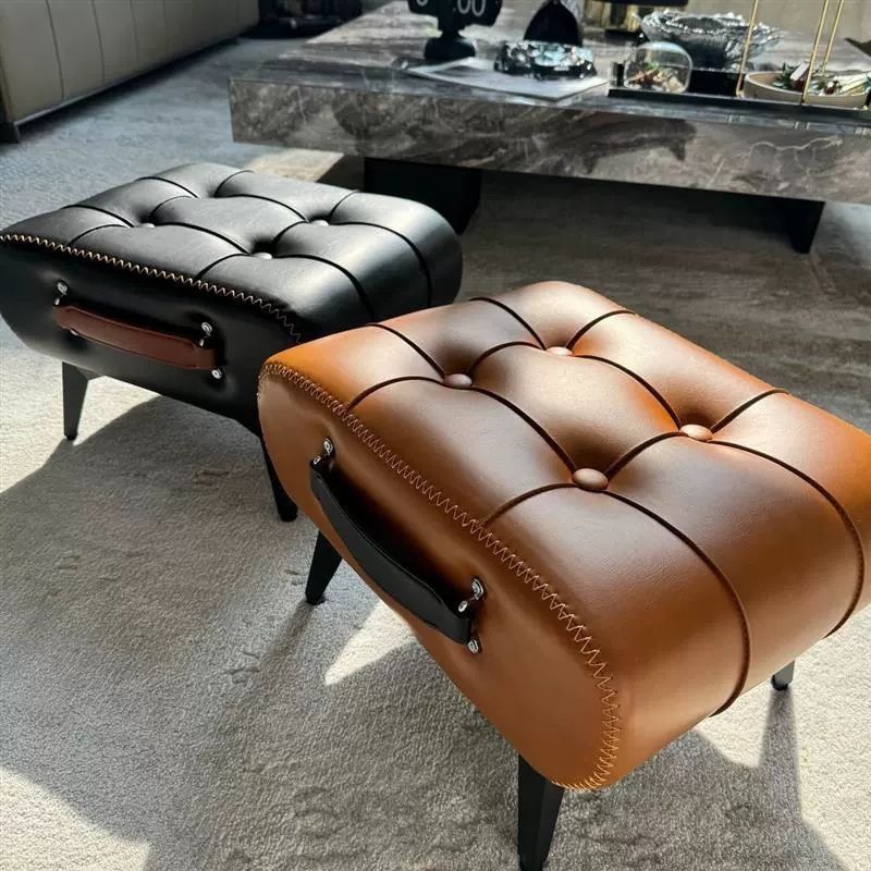 Shoe Changing Stool For Home Entrance, Cushion, Internet Celebrity Footstool, Light Luxury Coffee Table Low Stool, Sofa_voghion.com
