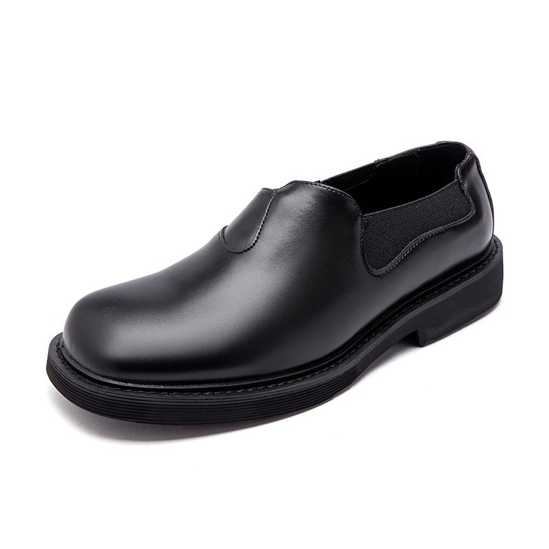 Herren 2025 Neue Business Casual Leder Le Fu Schuhe, One Foot Kick Britische schwarze Derby-Schuhe mit quadratischer Zehenpartie für Männer 081_voghion.com