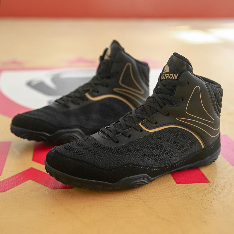 Chaussures de lutte professionnelles pour hommes et femmes, chaussures d'entraînement pour haltérophilie, soulevé de terre, chaussures de combat Sanda pour adultes, chaussures de boxe de combat_voghion.com